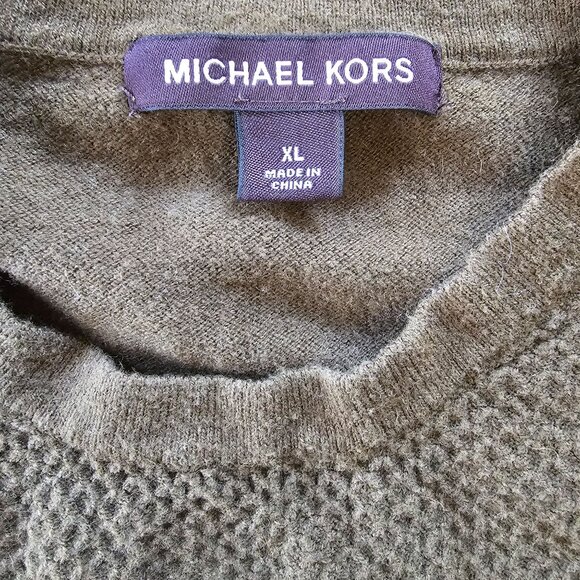 Michael Kors Men's Forest Green Cotton wool blend soft Sweater sz XL - Picture 7 of 9